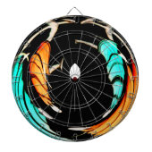 Afrikaanse traditionele patroon kunst print dartbord (Voorkant)