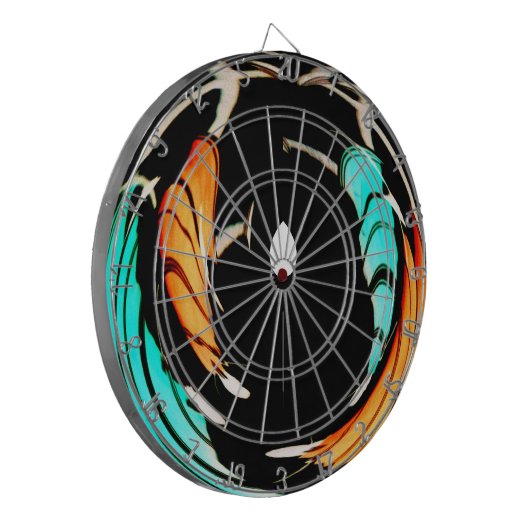 Afrikaanse traditionele patroon kunst print dartbord (Voorkant Links)