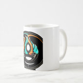 Afrikaanse traditionele patroon kunst print koffiemok (Voorkant rechts)