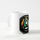 Afrikaanse traditionele patroon kunst print koffiemok (Voorkant links)