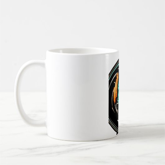 Afrikaanse traditionele patroon kunst print koffiemok (Links)