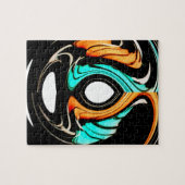 Afrikaanse traditionele patroon kunst print legpuzzel (Horizontaal)