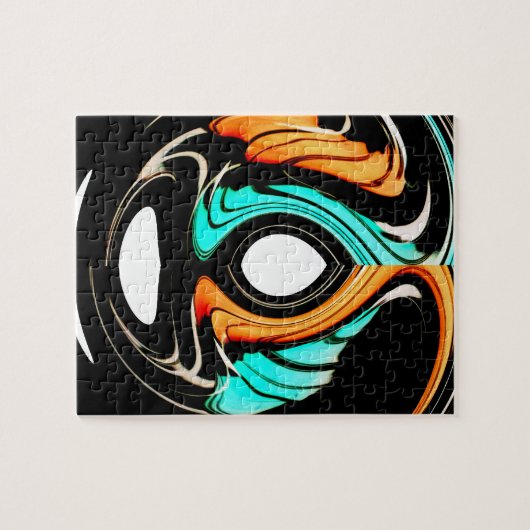 Afrikaanse traditionele patroon kunst print legpuzzel (Horizontaal)