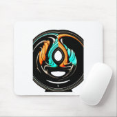 Afrikaanse traditionele patroon kunst print muismat (Met muis)