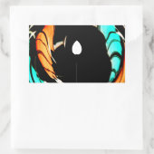 Afrikaanse traditionele patroon kunst print rechthoekige sticker (Tas)