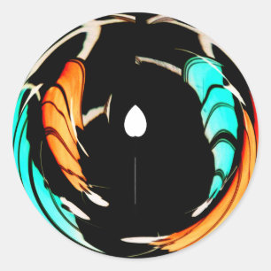 Afrikaanse traditionele patroon kunst print ronde sticker