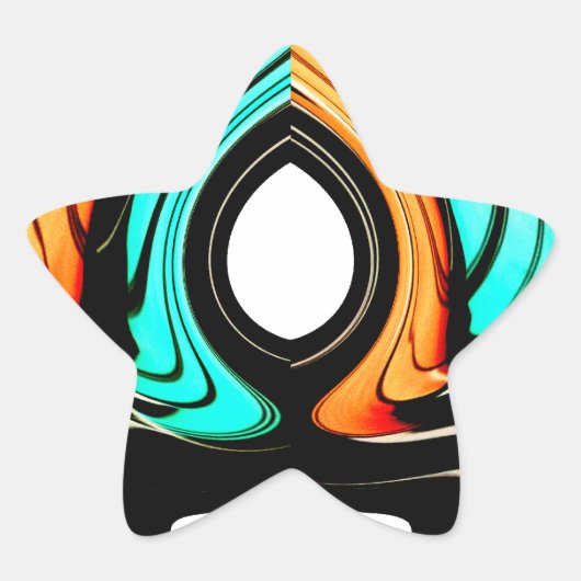 Afrikaanse traditionele patroon kunst print ster sticker (Voorkant)