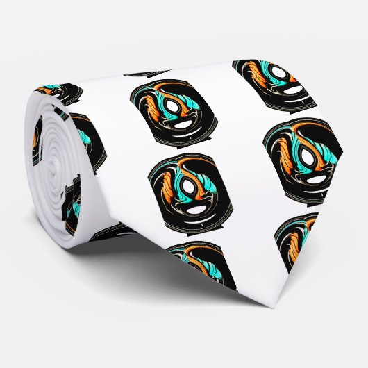 Afrikaanse traditionele patroon kunst print stropdas (Opgerold)