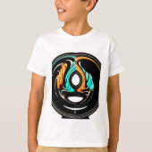 Afrikaanse traditionele patroon kunst print t-shirt (Voorkant)