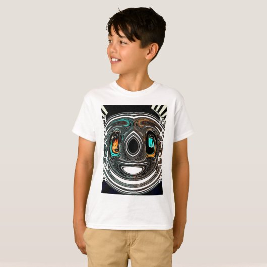 Afrikaanse traditionele patroon kunst print t-shirt (Voorkant volledig)