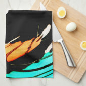 Afrikaanse traditionele patroon kunst print theedoek (Quarter Fold)