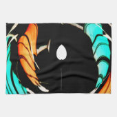 Afrikaanse traditionele patroon kunst print theedoek (Horizontaal)