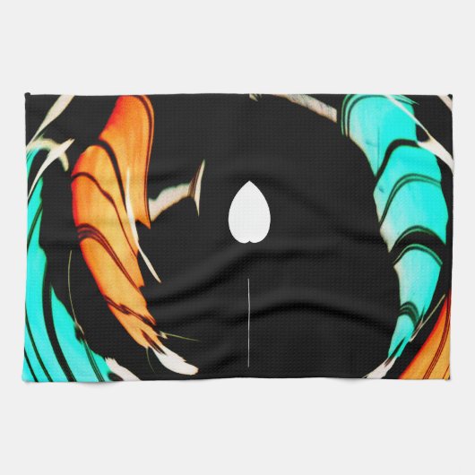 Afrikaanse traditionele patroon kunst print theedoek (Horizontaal)