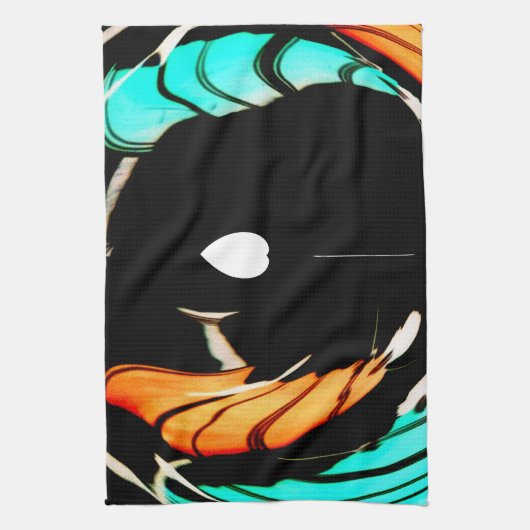 Afrikaanse traditionele patroon kunst print theedoek (Verticaal)