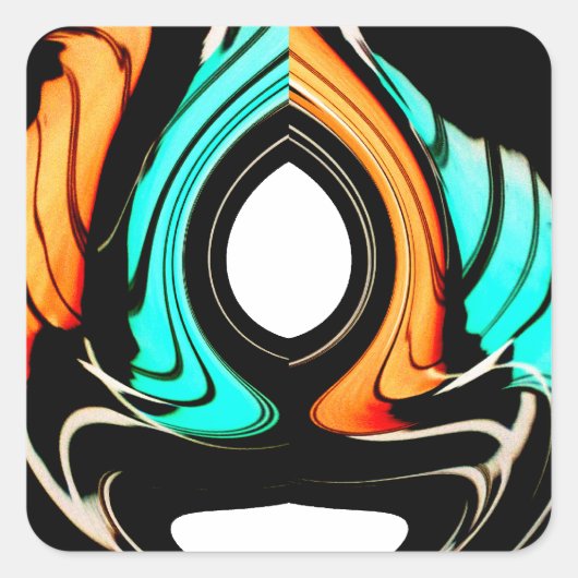 Afrikaanse traditionele patroon kunst print vierkante sticker (Voorkant)