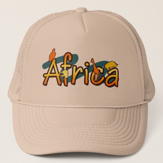 Afrikaanse trendcoole en leuke safari-petten trucker pet (Voorkant)