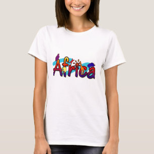 Afrikaanse trendy coole en leuke safari vrouwen t- t-shirt