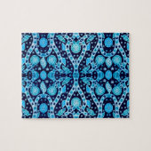 Afrikaanse tribaal Batik Blue Legpuzzel (Horizontaal)