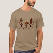 Afrikaanse tribal dans scene rock carving t-shirt (Voorkant)