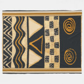 Afrikaanse Tribal Fleece Deken - Groot (Voorkant (Horizontaal))