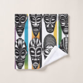 Afrikaanse Tribal Gezichtsmaskers Handdoek Set (Wasdoekje)