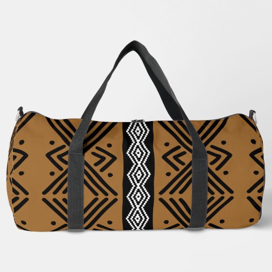 Afrikaanse Tribal modderdoek geïnspireerde duffel Plunjezak (Voorkant)