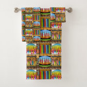 Afrikaanse Tribal patroon handdoek set (Insitu)