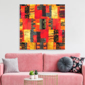 Afrikaanse Tribal Pattern Canvas Art Afdruk (Insitu (Woonkamer))