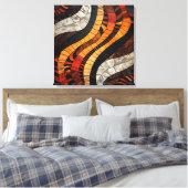 Afrikaanse Tribal Pattern Canvas Art Afdruk (Insitu (Slaapkamer))