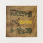 Afrikaanse tribal scene rock carving kunst wandkleed (Voorkant (horizontaal))