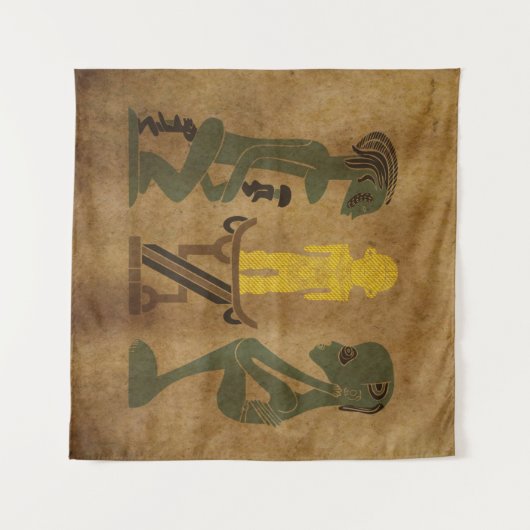 Afrikaanse tribal scene rock carving kunst wandkleed (Voorkant (horizontaal))