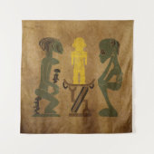 Afrikaanse tribal scene rock carving kunst wandkleed (Voorkant)