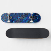 Afrikaanse tribale blauwe skateboard (Horizontaal)