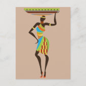 Afrikaanse tribale dame met stammenkunst uit een m briefkaart (Voorkant)