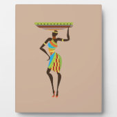 Afrikaanse tribale dame met stammenkunst uit een m fotoplaat (Voorkant)