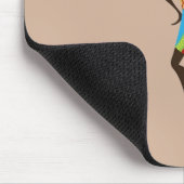 Afrikaanse tribale dame met stammenkunst uit een m muismat (Hoek)