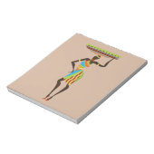 Afrikaanse tribale dame met stammenkunst uit een m notitieblok (Linkerzijde)