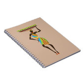 Afrikaanse tribale dame met stammenkunst uit een m notitieboek (Rechterzijde)