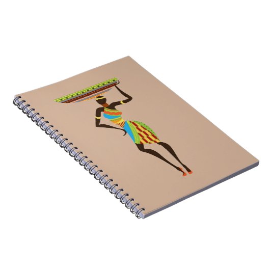 Afrikaanse tribale dame met stammenkunst uit een m notitieboek (Rechterzijde)