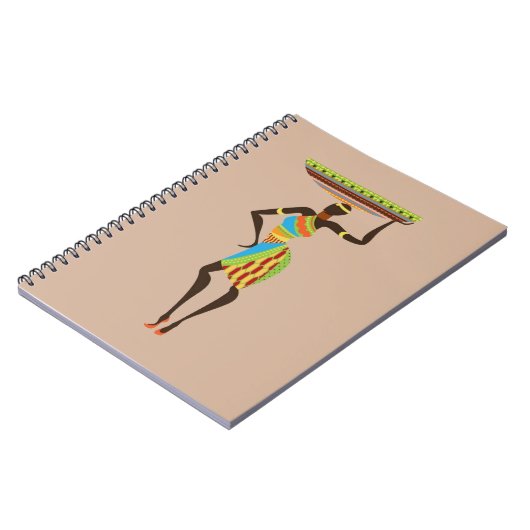 Afrikaanse tribale dame met stammenkunst uit een m notitieboek (Linkerzijde)