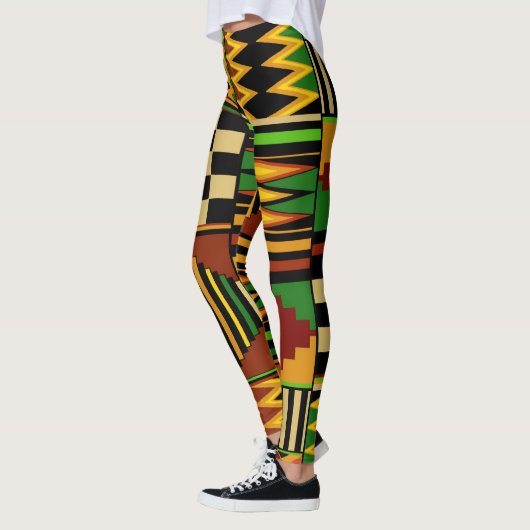 Afrikaanse Tribale Kente Design Leggings (Links)