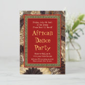 Afrikaanse tribale kont Dance Butterfly Wings Kaart (Staand voorkant)