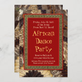 Afrikaanse tribale kont Dance Butterfly Wings Kaart (Voorkant / Achterkant)