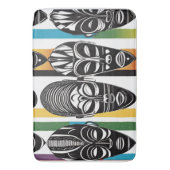 Afrikaanse tribale maskers kleurrijke strepen badmat (Voorkant Verticaal)