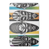 Afrikaanse tribale maskers kleurrijke strepen badmat (Voorkant Verticaal)