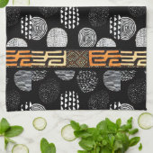 Afrikaanse tribale modderlakenpatroon theedoek (Gevouwen)