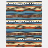 Afrikaanse tribale patroonvlinder fleece deken (Voorkant)