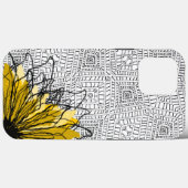 Afrikaanse tribale vierkantjes en Abstracte gele b Case-Mate iPhone Case (Achterkant (horizontaal))