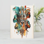 Afrikaanse tribale vrouwen schilderen, hedendaagse kaart (Staand voorkant)