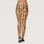 Afrikaanse tribale vrouwenpatroonpatronen leggings (Achterkant)